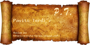 Pavits Teréz névjegykártya